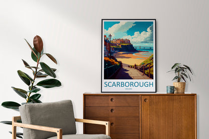 Scarborough Travel Print Wall Art Scarborough Wall Hanging Home Décor Scarborough Gift Art Lovers England Art Lover Gift Scarborough