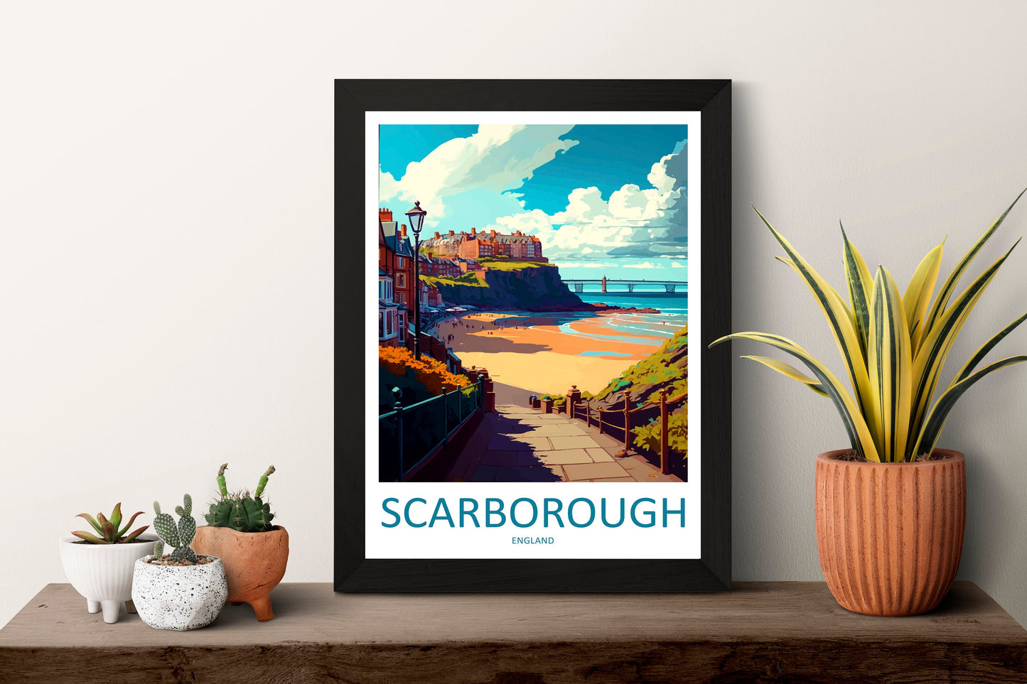 Scarborough Travel Print Wall Art Scarborough Wall Hanging Home Décor Scarborough Gift Art Lovers England Art Lover Gift Scarborough