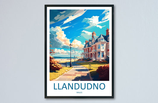 Llandudno Travel Print Wall Art Llandudno Wall Hanging Home Décor Llandudno Gift Art Lovers Welsh Art Lover Gift Llandudno Travel Decor