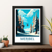 Meribel Travel Print Wall Art Meribel Wall Hanging Home Décor Meribel Gift Art Lovers Ski Art Lover Gift Meribel Print Skiing Wall Decor