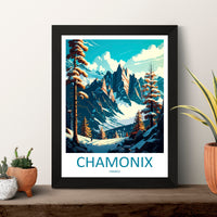 Chamonix Travel Print Wall Art Chamonix Wall Hanging Home Décor Chamonix Gift Art Lovers Ski Art Lover Gift Chamonix Print Skiing Artwork