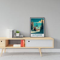 La Plagne Travel Print Wall Art La Plagne Wall Hanging Home Décor La Plagne Gift Art Lovers Ski Art Lover Gift La Plagne Print Skiing