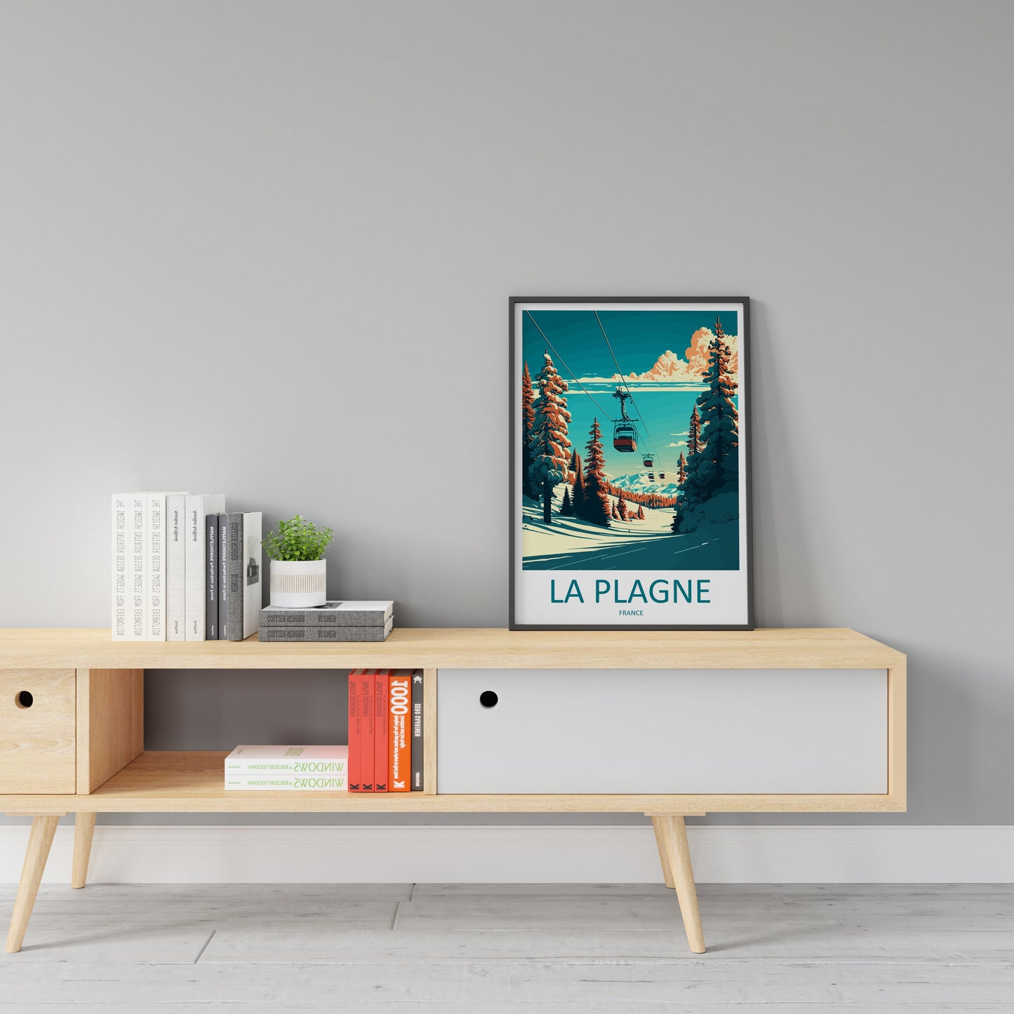 La Plagne Travel Print Wall Art La Plagne Wall Hanging Home Décor La Plagne Gift Art Lovers Ski Art Lover Gift La Plagne Print Skiing
