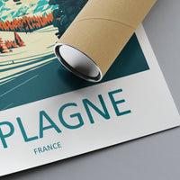 La Plagne Travel Print Wall Art La Plagne Wall Hanging Home Décor La Plagne Gift Art Lovers Ski Art Lover Gift La Plagne Print Skiing