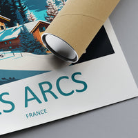Les Arcs Travel Print Wall Art Les Arcs Wall Hanging Home Décor Les Arcs Gift Art Lovers Ski Art Lover Gift Les Arcs Print Skiing Les Arcs
