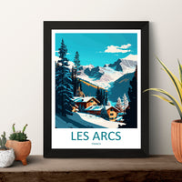 Les Arcs Travel Print Wall Art Les Arcs Wall Hanging Home Décor Les Arcs Gift Art Lovers Ski Art Lover Gift Les Arcs Print Skiing Les Arcs