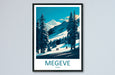 Megeve Travel Print Wall Art Megeve Wall Hanging Home Décor Megeve Gift Art Lovers Ski Art Lover Gift Les Arcs Print Skiing Megeve Ski Art