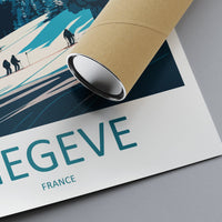 Megeve Travel Print Wall Art Megeve Wall Hanging Home Décor Megeve Gift Art Lovers Ski Art Lover Gift Les Arcs Print Skiing Megeve Ski Art