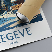 Megeve Travel Print Wall Art Megeve Wall Hanging Home Décor Megeve Gift Art Lovers Ski Art Lover Gift Les Arcs Print Skiing Megeve Ski Art