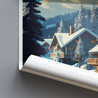 Megeve Travel Print Wall Art Megeve Wall Hanging Home Décor Megeve Gift Art Lovers Ski Art Lover Gift Les Arcs Print Skiing Megeve Ski Art