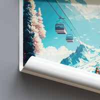Tignes Travel Print Wall Art Tignes Wall Hanging Home Décor Tignes Gift Art Lovers Ski Art Lover Gift Tignes Print Skiing Tignes Ski Art