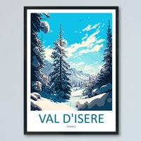 Val d'isere Travel Print Wall Art Val d'isere Wall Hanging Home Décor Val d'isere Gift Art Lovers Ski Art Lover Gift Val d'isere Print Ski