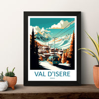 Val d'isere Travel Print Wall Art Val d'isere Wall Hanging Home Décor Val d'isere Gift Art Lovers Ski Art Lover Gift Val d'isere Print Ski