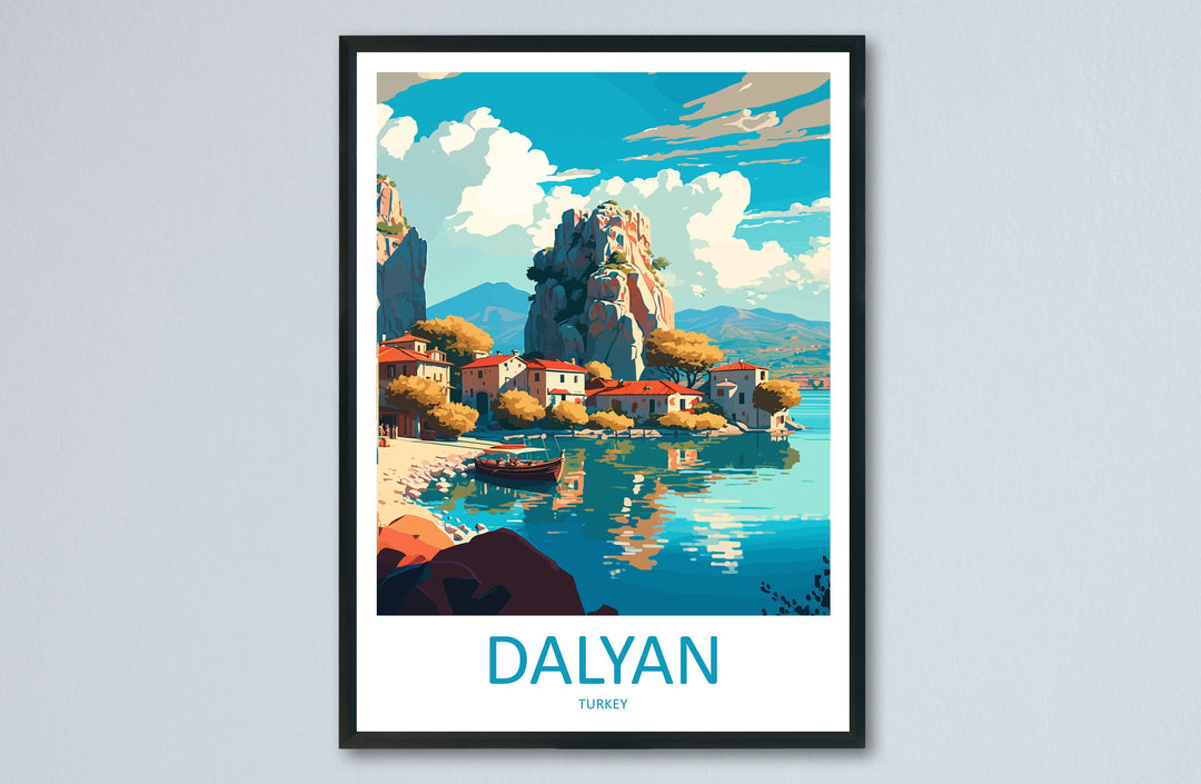 Dalyan Travel Print Wall Art Dalyan Wall Hanging Home Décor Dalyan Gift Art Lovers Turkey Art Lover Gift Dalyan City Turkey Travel