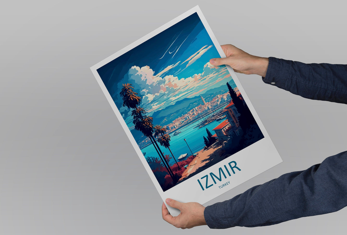 Izmir Travel Print Wall Art Izmir Wall Hanging Home Décor Izmir Gift Art Lovers Turkey Art Lover Gift Izmir City Turkey Travel