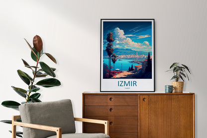 Izmir Travel Print Wall Art Izmir Wall Hanging Home Décor Izmir Gift Art Lovers Turkey Art Lover Gift Izmir City Turkey Travel