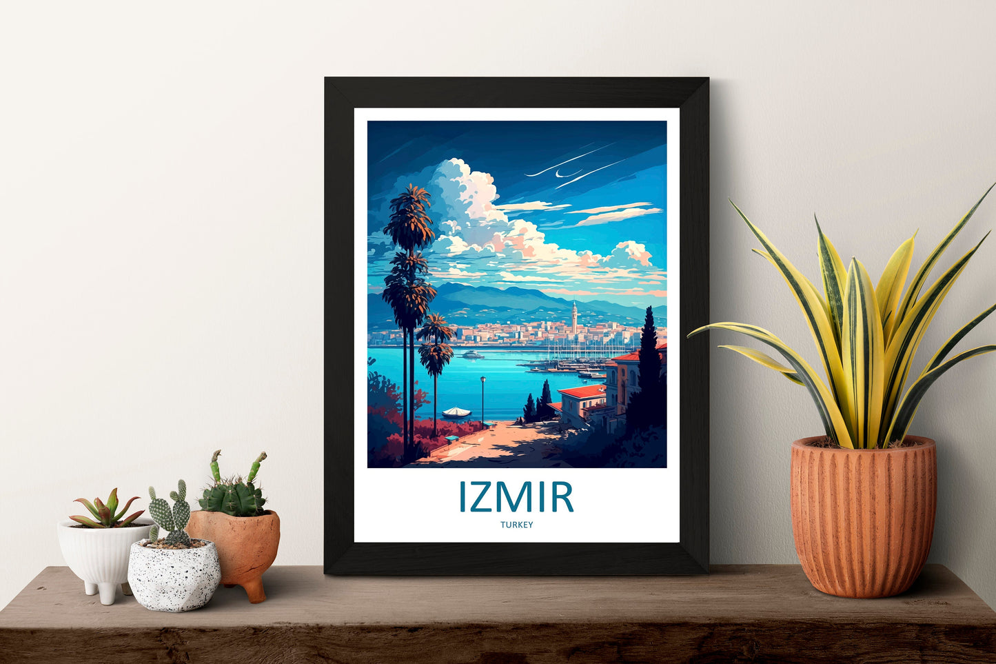 Izmir Travel Print Wall Art Izmir Wall Hanging Home Décor Izmir Gift Art Lovers Turkey Art Lover Gift Izmir City Turkey Travel