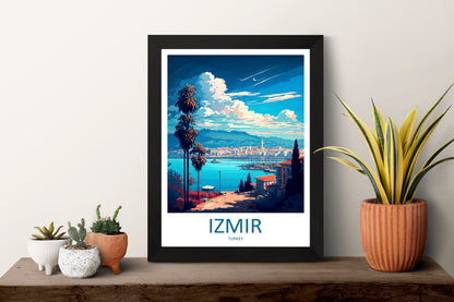 Izmir Travel Print Wall Art Izmir Wall Hanging Home Décor Izmir Gift Art Lovers Turkey Art Lover Gift Izmir City Turkey Travel