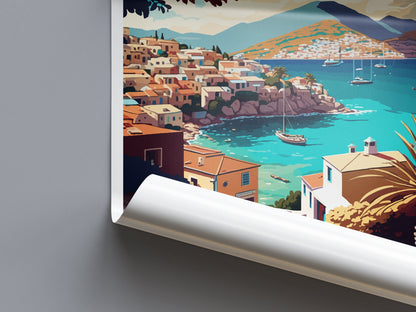 Kalkan Travel Print Wall Art Kalkan Wall Hanging Home Décor Kalkan Gift Art Lovers Turkey Art Lover Gift Kalkan City Turkey Travel