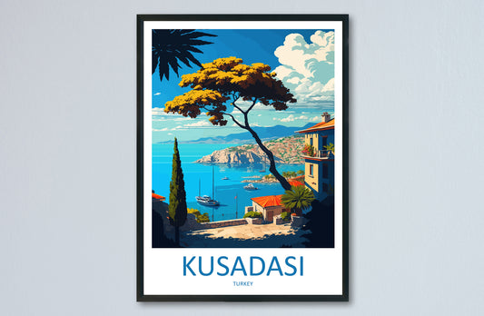 Kuşadası Travel Print Wall Art Kuşadası Wall Hanging Home Décor Kuşadası Gift Art Lovers Turkey Art Lover Gift Kuşadası City Turkey Travel