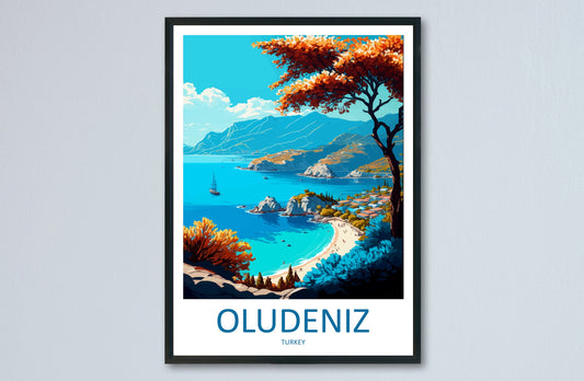 Ölüdeniz Travel Print Wall Art Ölüdeniz Wall Hanging Home Décor Ölüdeniz Gift Art Lovers Turkey Art Lover Gift Ölüdeniz City Turkey Travel