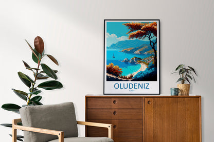 Ölüdeniz Travel Print Wall Art Ölüdeniz Wall Hanging Home Décor Ölüdeniz Gift Art Lovers Turkey Art Lover Gift Ölüdeniz City Turkey Travel