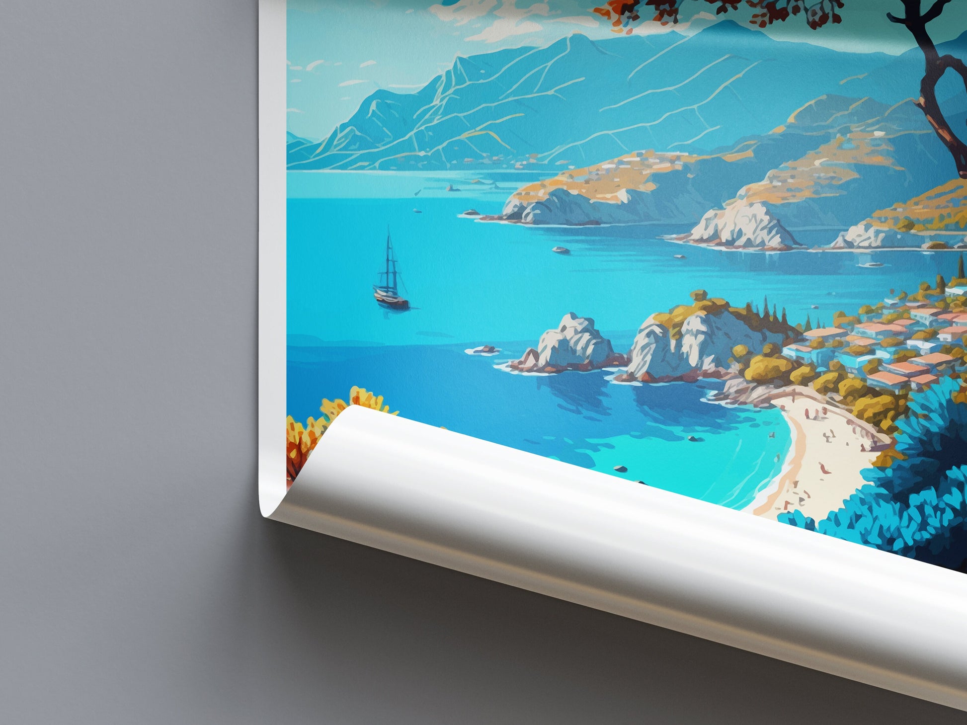 Ölüdeniz Travel Print Wall Art Ölüdeniz Wall Hanging Home Décor Ölüdeniz Gift Art Lovers Turkey Art Lover Gift Ölüdeniz City Turkey Travel
