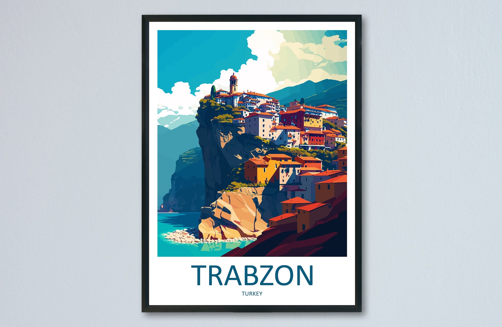 Trabzon Travel Print Wall Art Trabzon Wall Hanging Home Décor Trabzon Gift Art Lovers Turkey Art Lover Gift Trabzon Turkey Travel