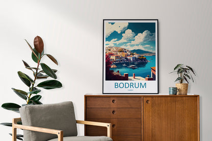 Bodrum Travel Print Wall Art Bodrum Wall Hanging Home Décor Bodrum Gift Art Lovers Turkey Art Lover Gift Bodrum Turkey Travel