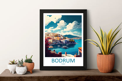Bodrum Travel Print Wall Art Bodrum Wall Hanging Home Décor Bodrum Gift Art Lovers Turkey Art Lover Gift Bodrum Turkey Travel