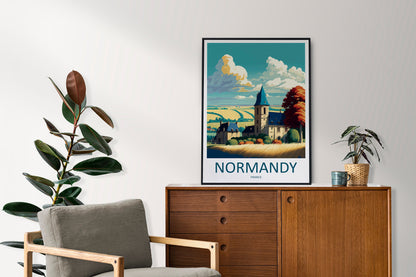 Normandy Travel Print Wall Art Normandy Wall Hanging Home Décor Normandy Gift Art Lovers France Art Lover Gift Normandy Print France Artwork