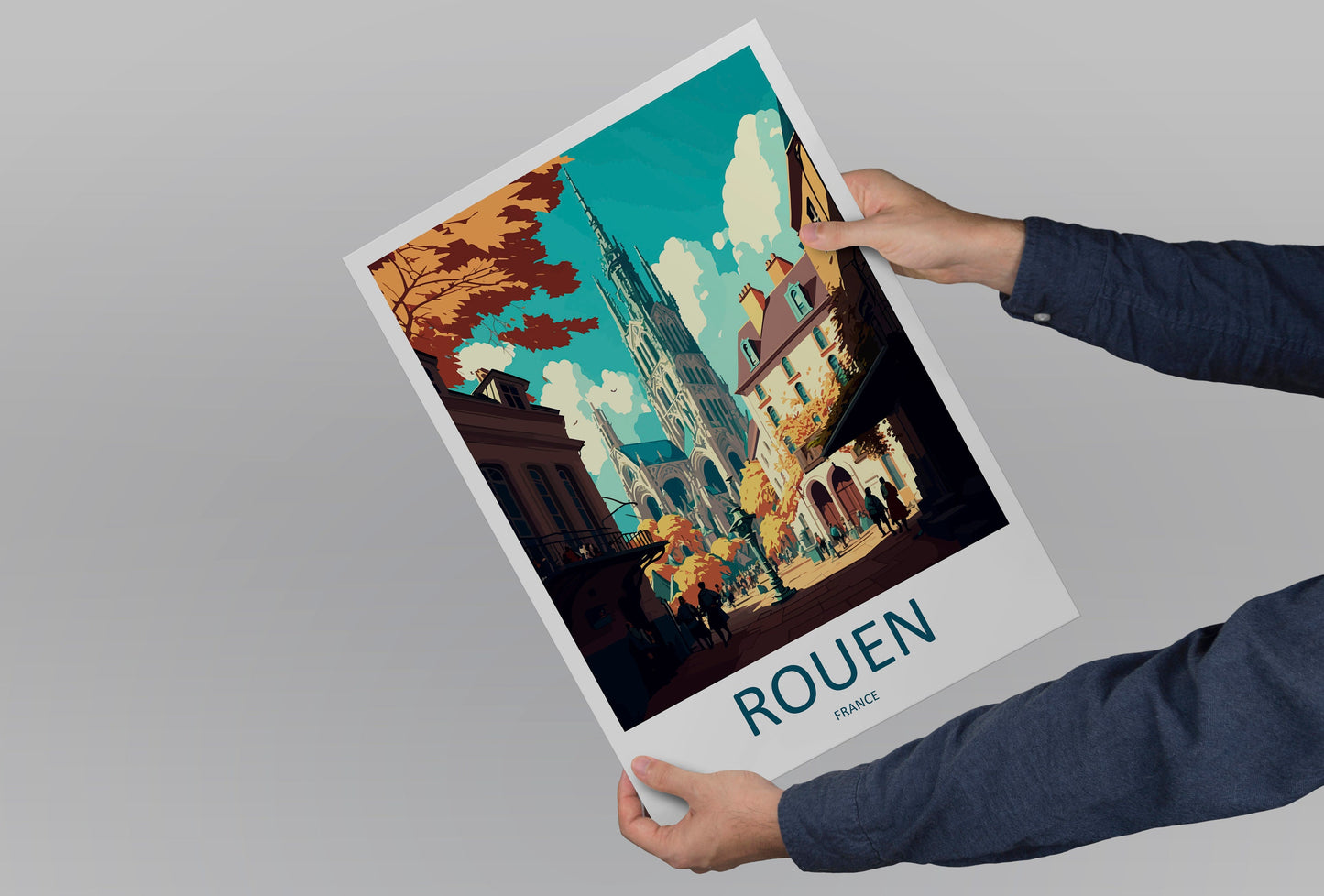 Rouen Travel Print Wall Art Rouen Wall Hanging Home Décor Rouen Gift Art Lovers France Art Lover Gift Rouen Print France Artwork Rouen Gift