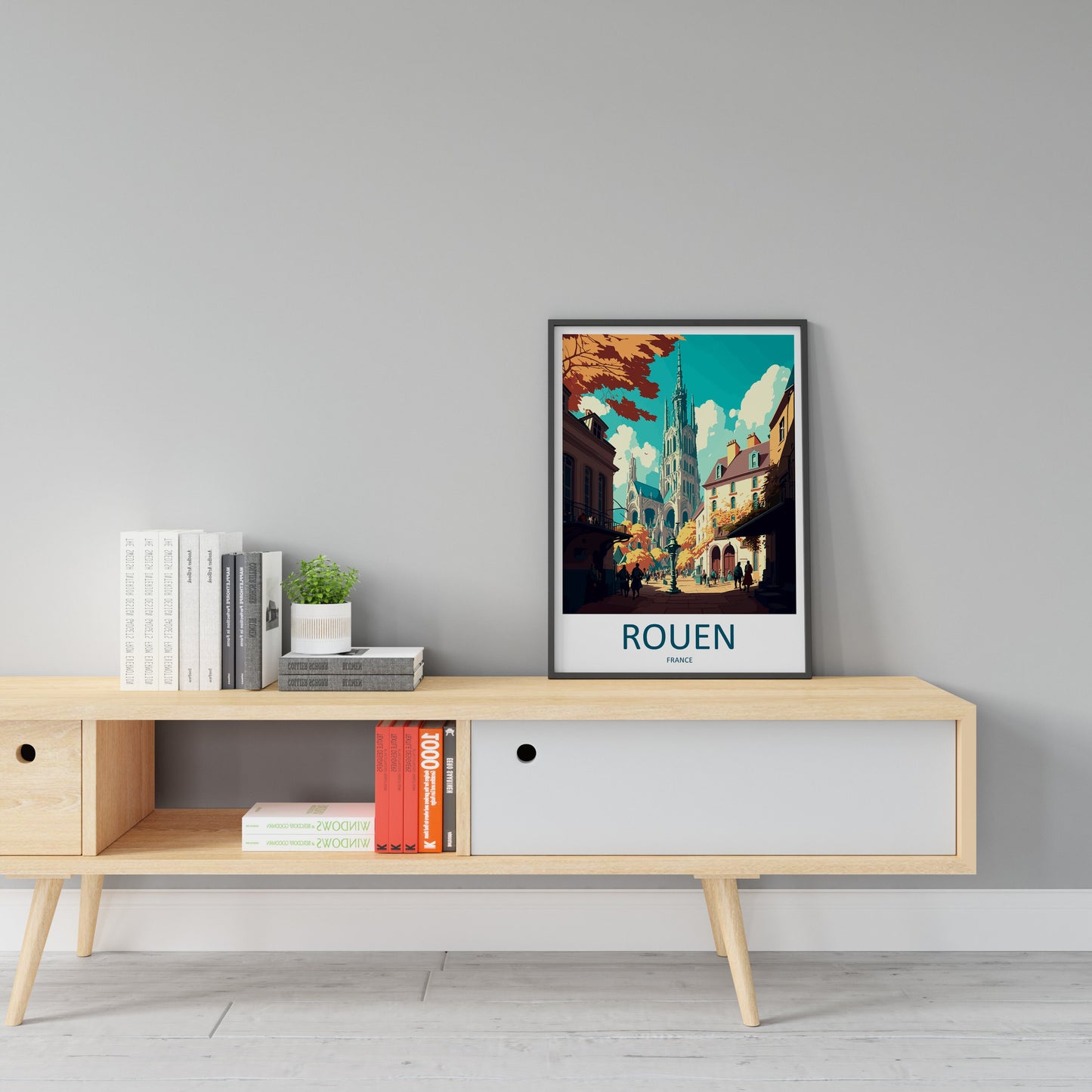Rouen Travel Print Wall Art Rouen Wall Hanging Home Décor Rouen Gift Art Lovers France Art Lover Gift Rouen Print France Artwork Rouen Gift