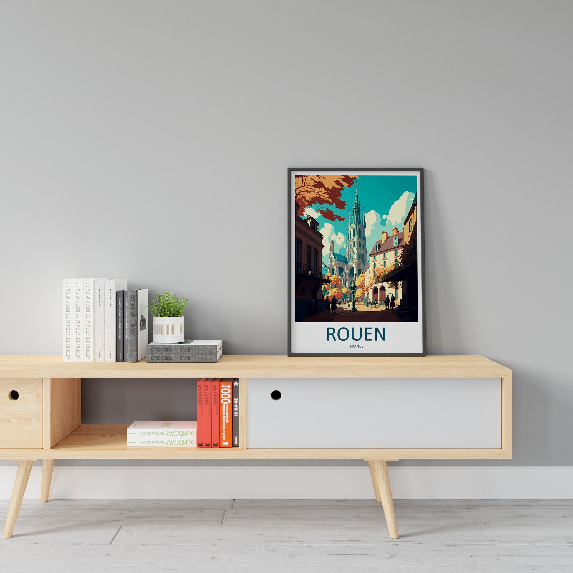 Rouen Travel Print Wall Art Rouen Wall Hanging Home Décor Rouen Gift Art Lovers France Art Lover Gift Rouen Print France Artwork Rouen Gift