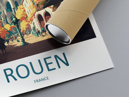 Rouen Travel Print Wall Art Rouen Wall Hanging Home Décor Rouen Gift Art Lovers France Art Lover Gift Rouen Print France Artwork Rouen Gift