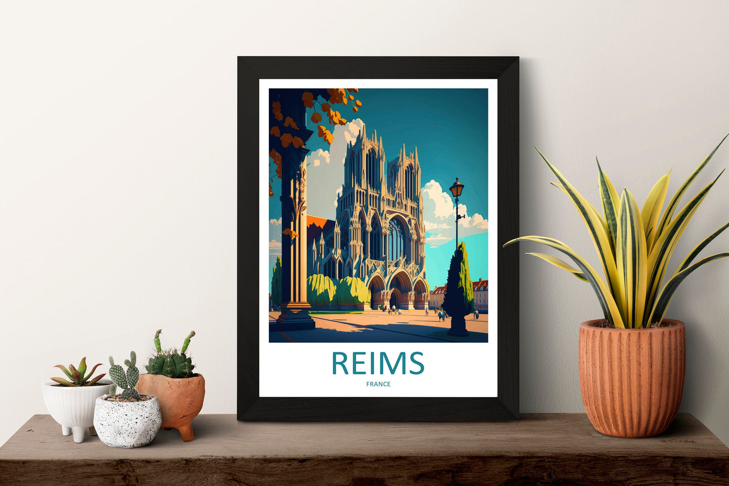 Reims Travel Print Wall Art Reims Wall Hanging Home Décor Reims Gift Art Lovers France Art Lover Gift Reims Print France Artwork Reims Gift