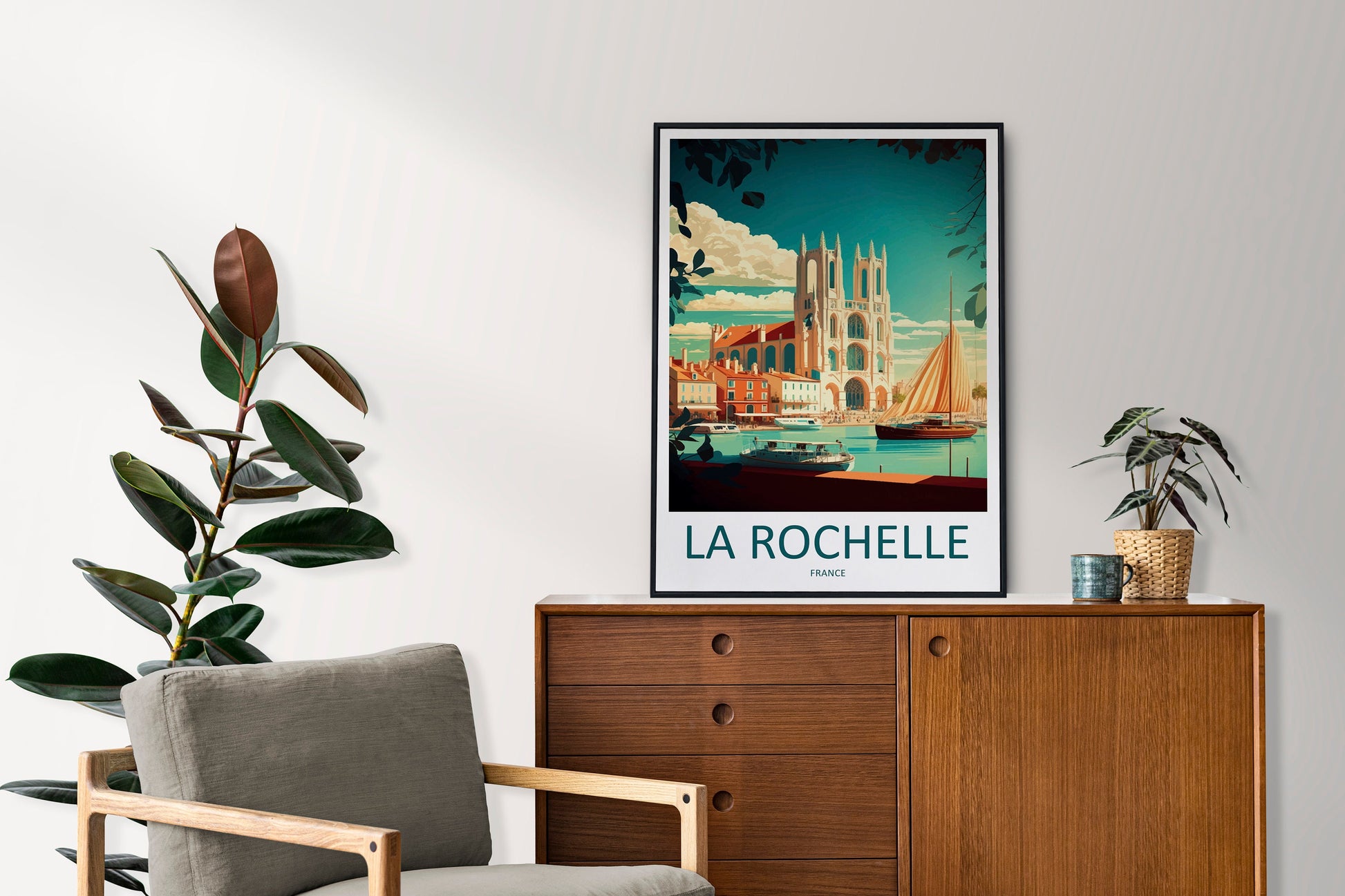La Rochelle Travel Print Wall Art La Rochelle Wall Hanging Home Décor La Rochelle Gift Art Lovers France Art Lover Gift La Rochelle Print