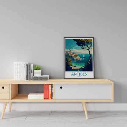 Antibes Travel Print Wall Art Antibes Wall Hanging Home Décor Antibes Gift Art Lovers France Art Lover Gift Antibes Print France Artwork