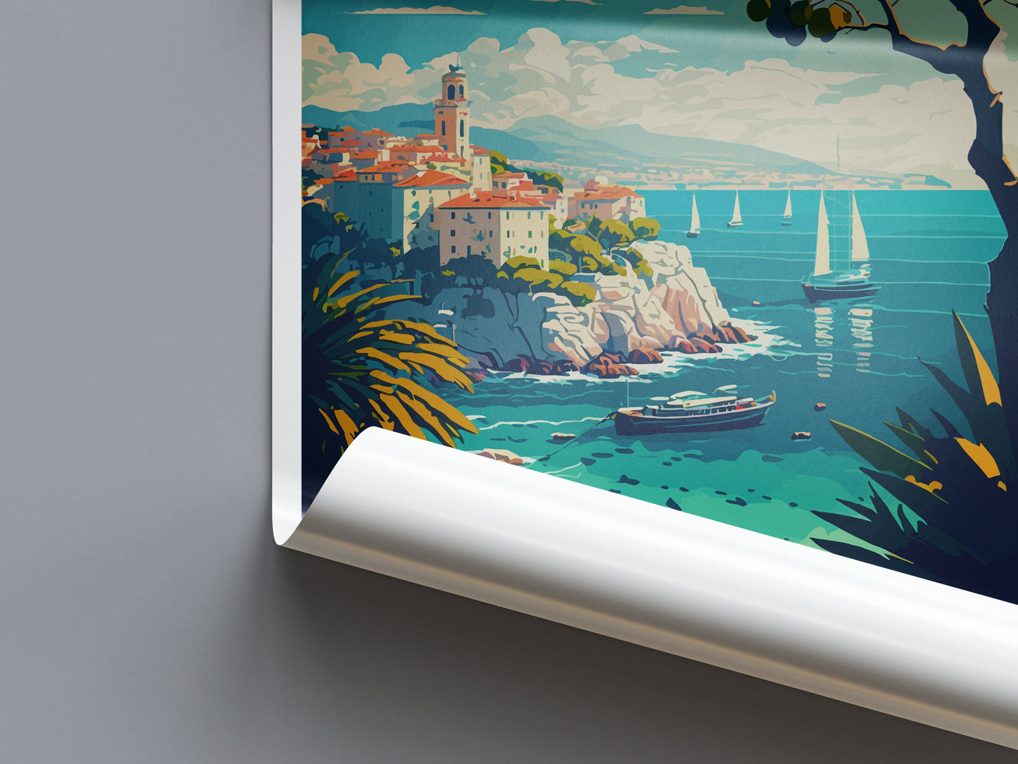 Antibes Travel Print Wall Art Antibes Wall Hanging Home Décor Antibes Gift Art Lovers France Art Lover Gift Antibes Print France Artwork