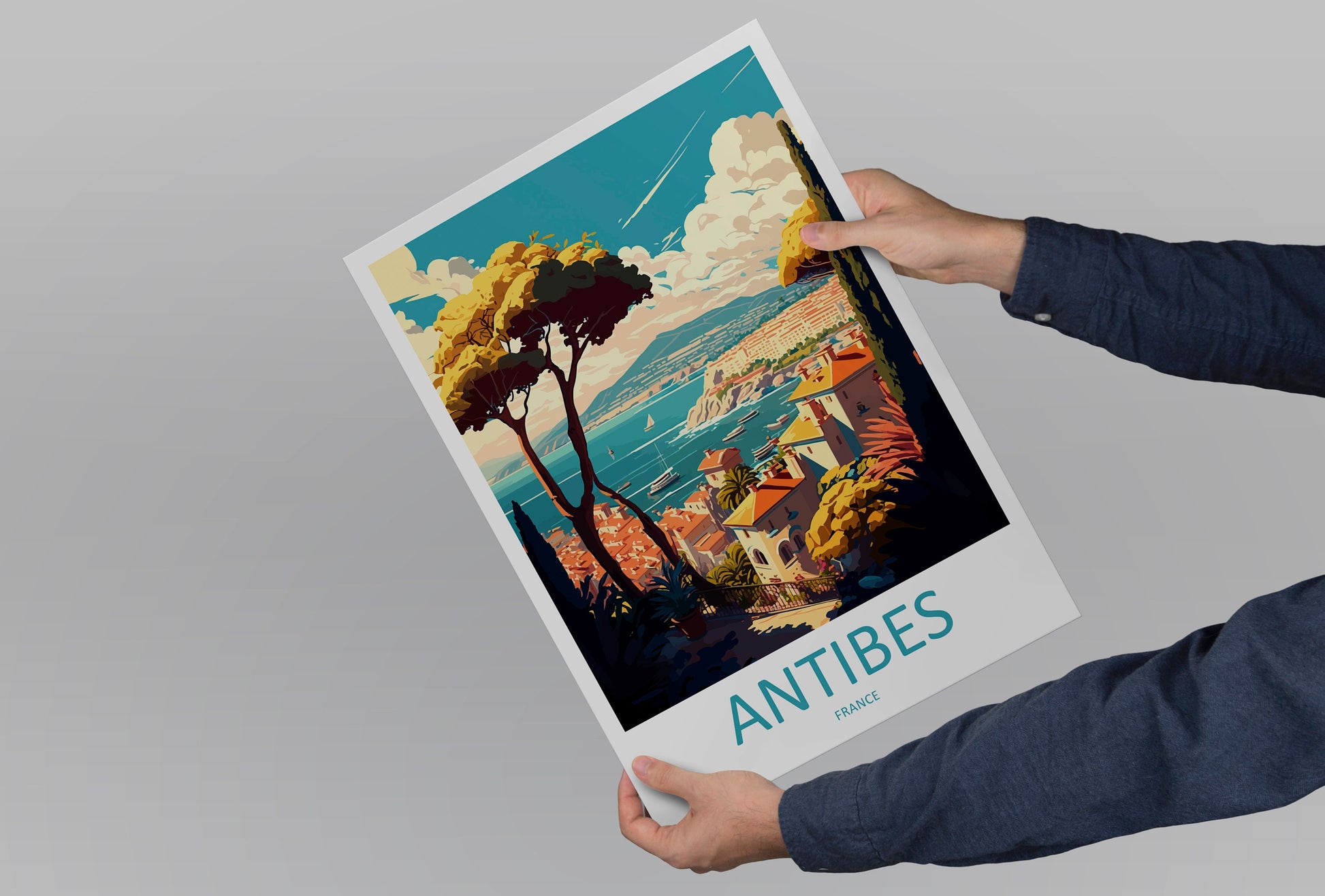 Antibes Travel Print Wall Art Antibes Wall Hanging Home Décor Antibes Gift Art Lovers France Art Lover Gift Antibes Print France Artwork