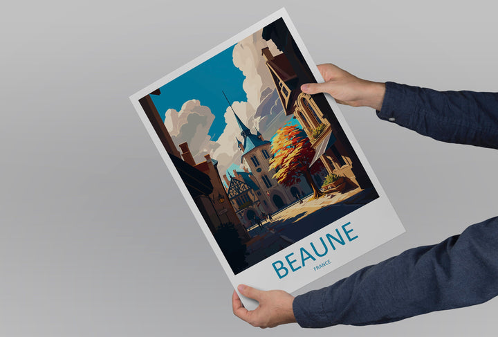 Beaune Travel Print Wall Art Beaune Wall Hanging Home Décor Beaune Gift Art Lovers France Art Lover Gift Beaune Print France Artwork Gift