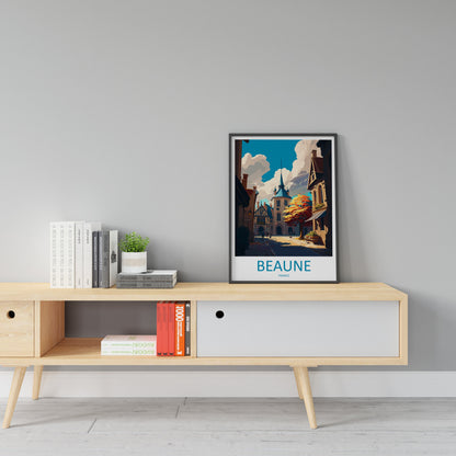 Beaune Travel Print Wall Art Beaune Wall Hanging Home Décor Beaune Gift Art Lovers France Art Lover Gift Beaune Print France Artwork Gift