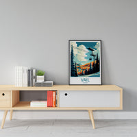 Vail Ski Resort Travel Print Wall Art Vail Ski Resort Wall Hanging Home Décor Vail Gift Art Lovers Ski Art Lover Gift Vail Print Skiing