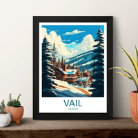 Vail Ski Resort Travel Print Wall Art Vail Ski Resort Wall Hanging Home Décor Vail Gift Art Lovers Ski Art Lover Gift Vail Print Skiing