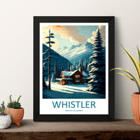 Whistler Travel Print Wall Art Whistler Wall Hanging Home Décor Whistler Gift Art Lovers Ski Art Lover Gift Whistler Print Skiing Whistler
