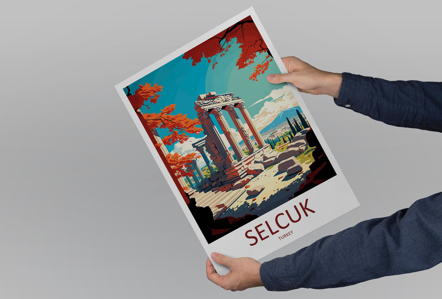 Selcuk Travel Print Wall Art Selcuk Wall Hanging Home Décor Selcuk Gift Art Lovers Turkey Art Lover Gift Selcuk City Turkey Travel