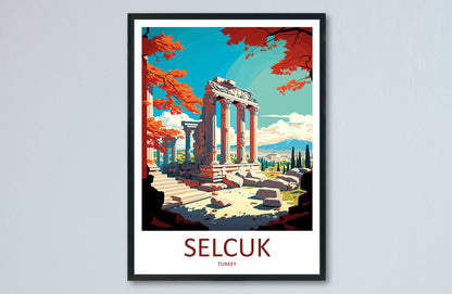 Selcuk Travel Print Wall Art Selcuk Wall Hanging Home Décor Selcuk Gift Art Lovers Turkey Art Lover Gift Selcuk City Turkey Travel