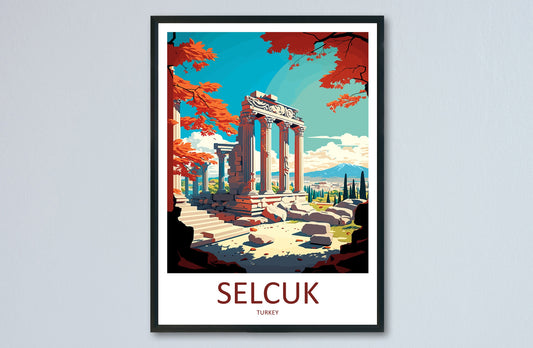 Selcuk Travel Print Wall Art Selcuk Wall Hanging Home Décor Selcuk Gift Art Lovers Turkey Art Lover Gift Selcuk City Turkey Travel