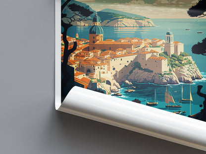 Dubrovnik Travel Print Wall Art Dubrovnik Wall Hanging Home Décor Dubrovnik Gift Art Lovers Croatia Art Lover Gift Dubrovnik Poster
