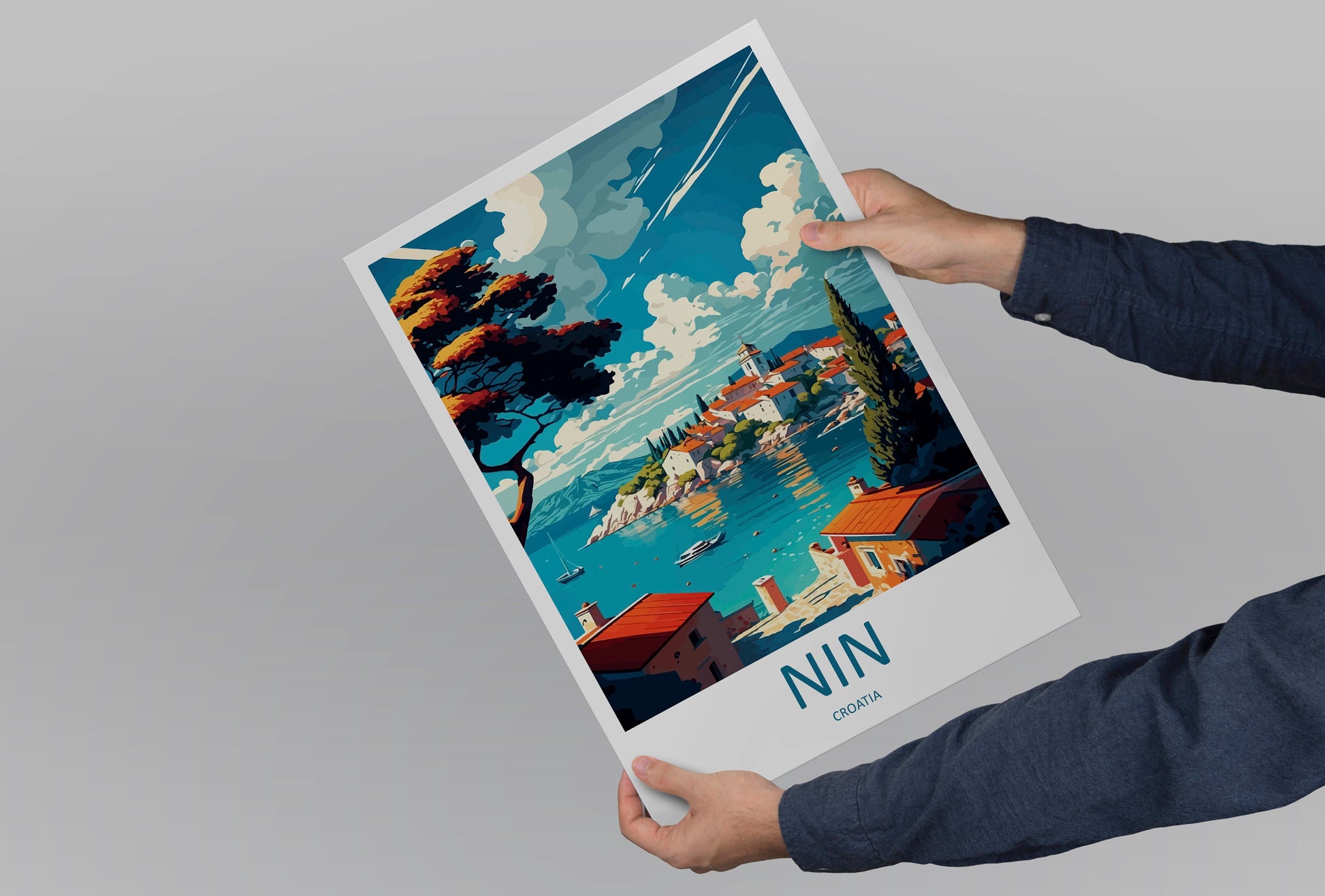 Nin Travel Print Wall Art Nin Wall Hanging Home Décor Nin Gift Art Lovers Croatia Art Lover Gift Nin Travel Poster Wall Art Coastal Artwork